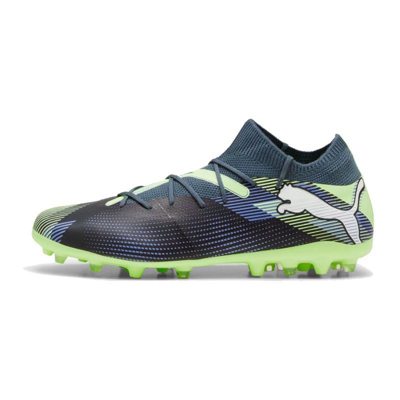 Botas de fútbol multitaco PUMA FUTURE 7 MATCH MG gris y verde 107934-03