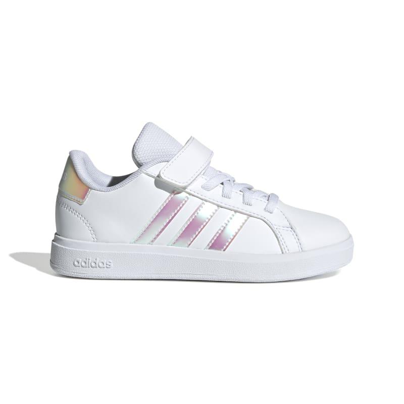 Zapatillas niña ADIDAS GRAND COURT 2.0 blanca y espejo IE3851