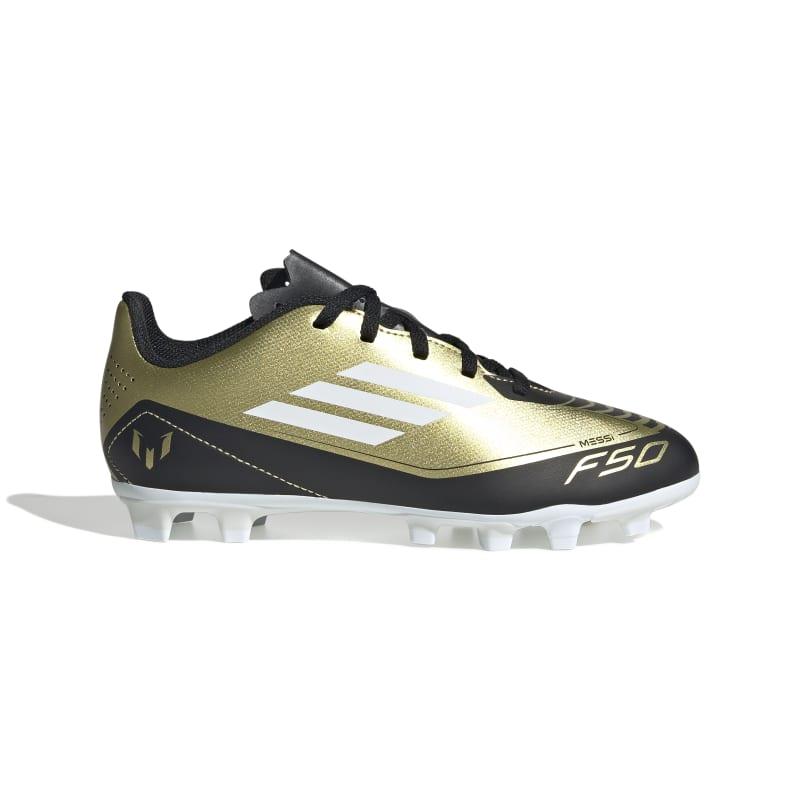 Botas de fútbol multitaco para niño ADIDAS F50 CLUB FxG J MESSI dorado IG9319