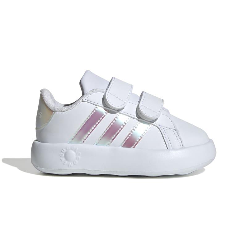 Zapatilla de niña ADIDAS GRAND COURT 2.0 blanca y espejo ID5265