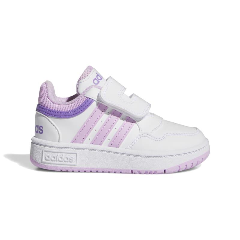 Zapatillas de niña ADIDAS HOOPS blanca y lila IF7734