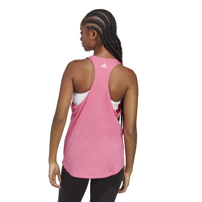 Camiseta tirantes fitness Mujer adidas rosa